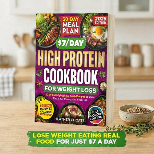 The $7/Day High Protein Cookbook for Weight Loss: 124 Easy Low Carb Recipes + 30